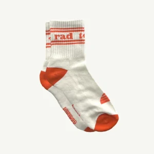 Banabae Rad Teacher Organic Cotton Crew Socks - Red-Women Socks | Socks