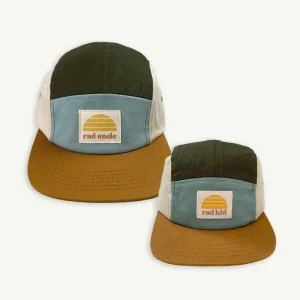 Banabae Rad Uncle and Rad Kid Spliced Khaki Five Panel Cap-Kids Hats, Caps And Beanies | Hats, Caps And Beanies