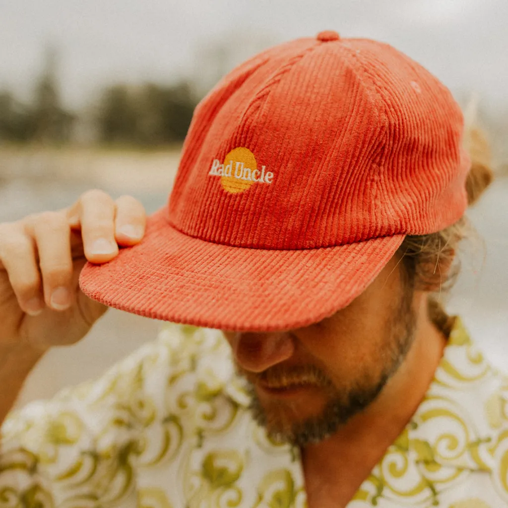 rad_uncle_cord_cap__eco_r_1.webp Banabae Rad Uncle Cord Cap - Eco Red- Hats, Caps And Beanies