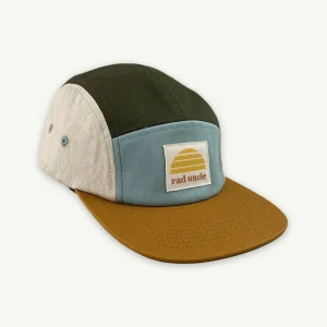 Banabae Rad Uncle Spliced Khaki Five Panel Cap- Hats, Caps And Beanies
