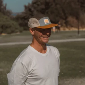 Banabae Rad Uncle Spliced Khaki Five Panel Cap- Hats, Caps And Beanies