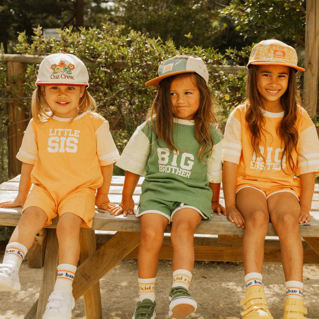 retro_sports_shorts__gree_1.webp Banabae Retro Sports Shorts - Green-Kids Sibling Tees | Back To Kindy