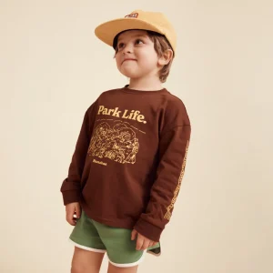 Banabae Retro Sports Shorts - Green-Kids Sibling Tees | Back To Kindy