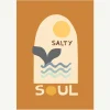 Banabae Salty Soul Cotton Canvas Wall Hanging - Bronze- Nursery Art