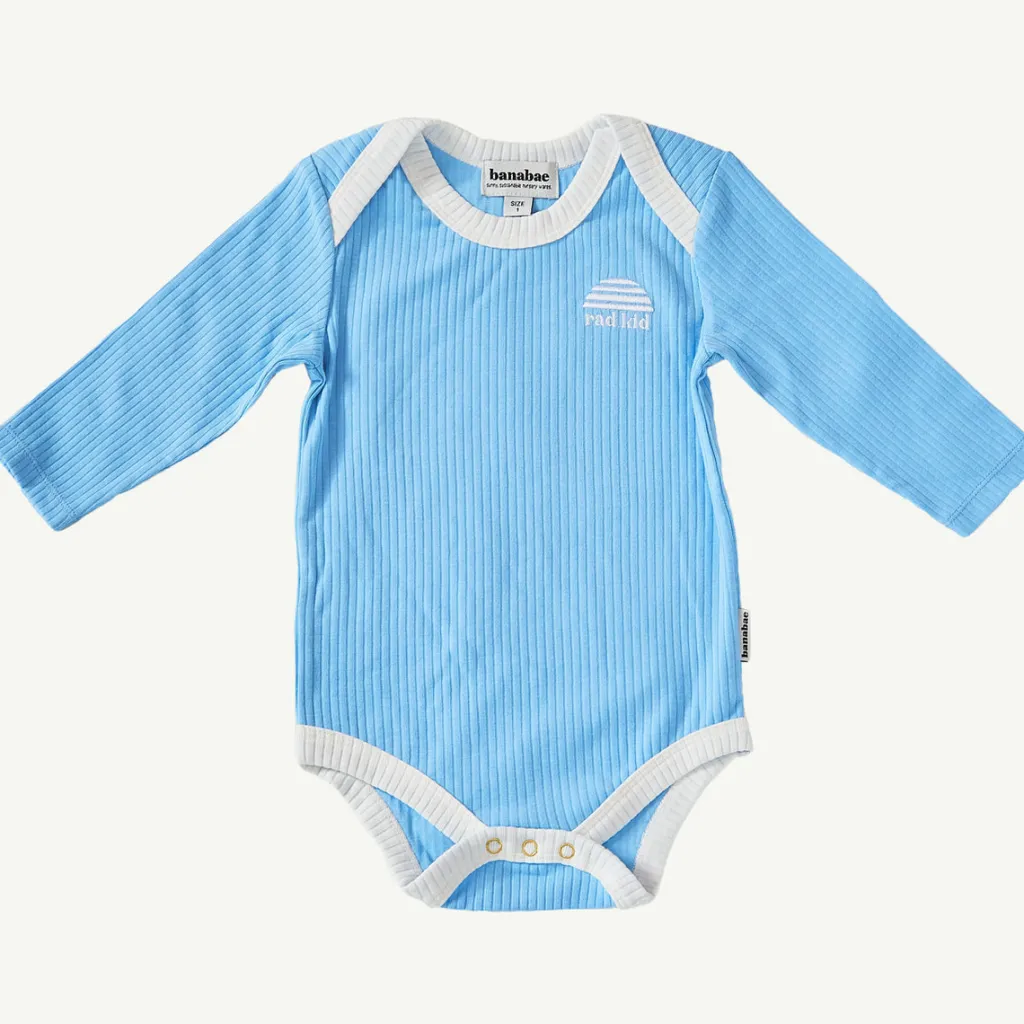 sky_blue_ribbed_organic_c_0.webp Banabae Sky Blue Ribbed Organic Cotton Long Sleeve Onesie- Apparel