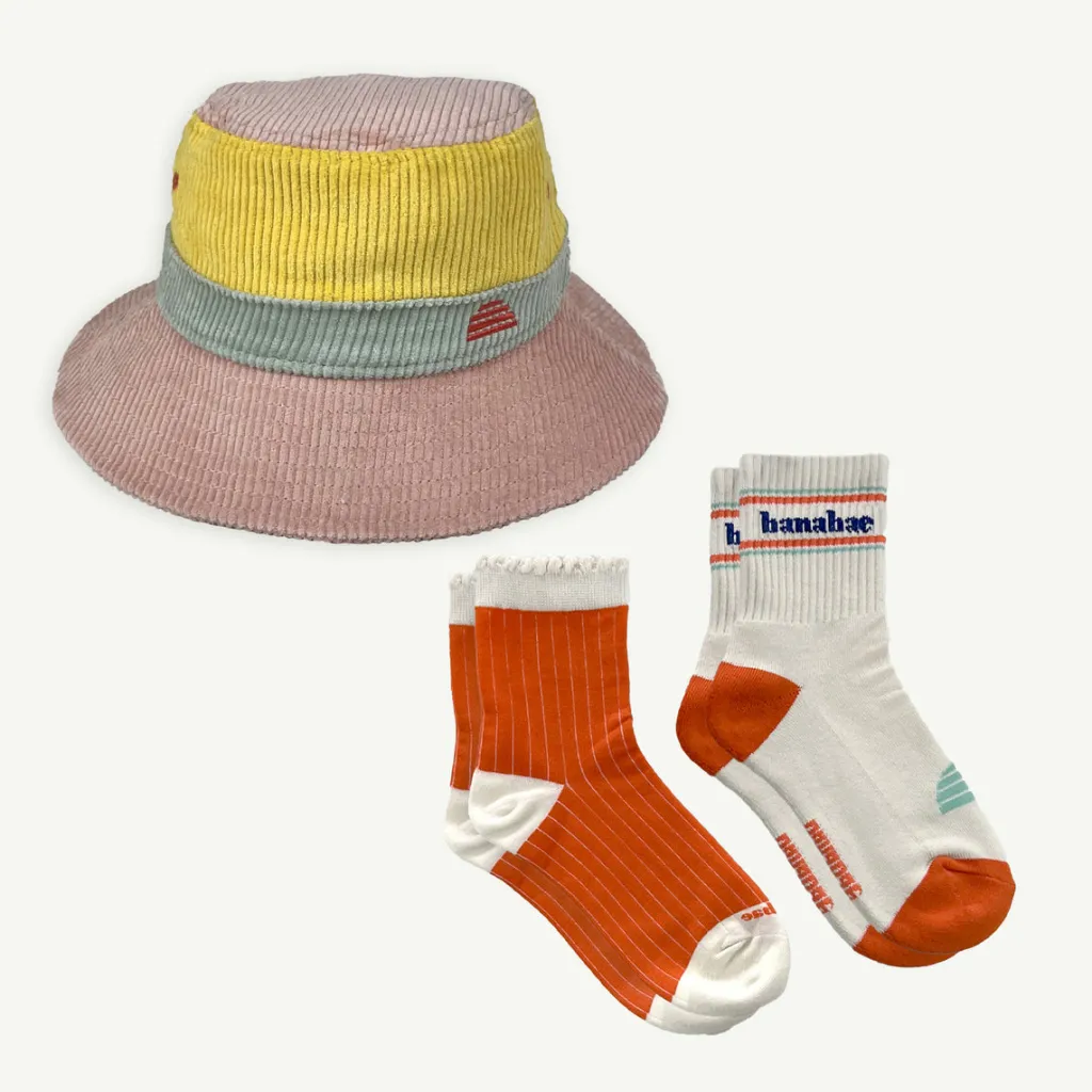 spliced_cord_bucket_hat_a_0.webp Banabae Spliced Cord Bucket Hat and Sock Bundle - Candy-Kids Back To Kindy