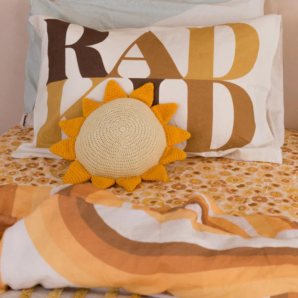 stencil_flora_flax_linen__2-1.webp Banabae Stencil Flora Flax Linen Fitted Sheet-Kids Kid's Bedding | Kid's Bedding