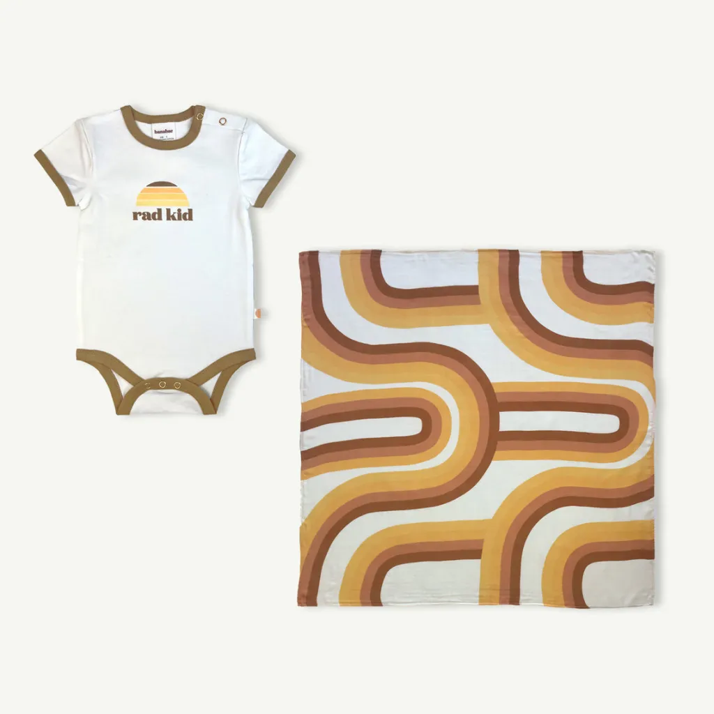 the_rad_kid_onesie_and_sw_0.webp Banabae The Rad Kid Onesie and Swaddle Bundle- Baby Shower Bundles