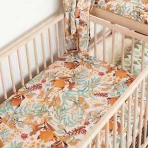 Banabae Wattle Wander Fitted Cot Sheet- Fitted Cot Sheets
